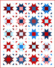 Load image into Gallery viewer, Solid Patriotic Compass Star Quilt Kit-Throw Size