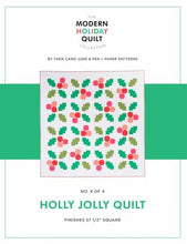 Load image into Gallery viewer, Holly Jolly Modern Throw Quilt Pattern by Pen and Paper Patterns and Then Came June