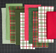 Load image into Gallery viewer, Team Santa Reindeer Red Throw Quilt Kit