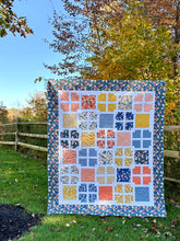 Load image into Gallery viewer, Window Pane Finished Throw Quilt 64.75&quot; x 75&quot;