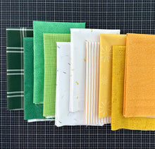 Load image into Gallery viewer, Lemon Lime Green and Yellow Stash Building Fat Quarter Bundle Custom Curated by Sewcial Stitch