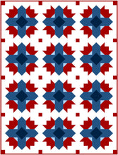 Load image into Gallery viewer, Patriotic Tulip Twist Modern Quilt Kit by Sewcial Stitch Throw Size Quilt