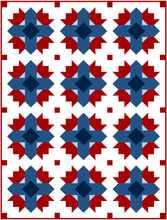 Load image into Gallery viewer, Patriotic Tulip Twist Modern Quilt Kit by Sewcial Stitch Throw Size Quilt