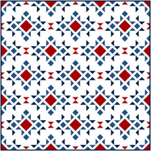 Load image into Gallery viewer, Patriotic Star Blast Quilt Kit by Sewcial Stitch Throw Size