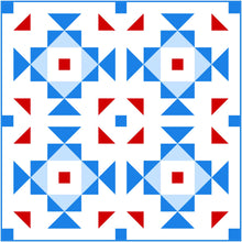 Load image into Gallery viewer, Patriotic Swizzle Solid Quilt Kit by Sewcial Stitch 3 size options
