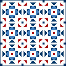 Load image into Gallery viewer, Patriotic Swizzle Solid Quilt Kit by Sewcial Stitch 3 size options
