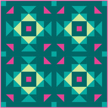 Load image into Gallery viewer, Swizzle Teal and Pink Solid Quilt Kit by Sewcial Stitch 3 size options