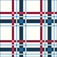 Load image into Gallery viewer, Upscale Plaid Patriotic Throw Quilt Kit - Pattern by Lo and Behold Stitchery