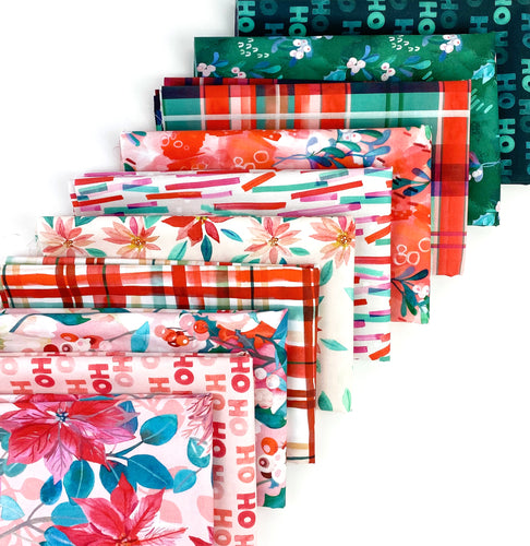Crimson Christmas Fat Quarter Bundle by Amarilys Henderson for Paintbrush Studios