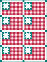 Load image into Gallery viewer, Plaid Flag Solid Quilt Kit by Sewcial Stitch 6 size options-Teal Blue