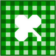 Load image into Gallery viewer, Gingham Shamrock Mini Quilt Kit