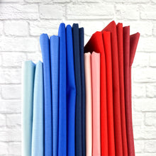 Load image into Gallery viewer, Slanted Star Quilt Kit by Sewcial Stitch 4 size options Red White and Blue Patriotic