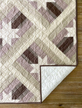 Load image into Gallery viewer, Slanted Star Quilt Kit by Sewcial Stitch 4 size options Warm Neutrals