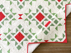Star Blast Swiss Dot Christmas Quilt Kit by Sewcial Stitch 4 size options