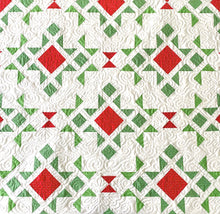 Load image into Gallery viewer, Star Blast Swiss Dot Christmas Quilt Kit by Sewcial Stitch 4 size options