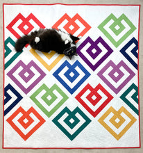 Load image into Gallery viewer, Happy Hearts Rainbow Quilt Kit by Sewcial Stitch 3 size options
