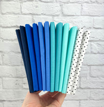 Load image into Gallery viewer, Blue Slanted Star Fabric Bundle Riley Blake Designs (Fat Quarter, Half Yard and One Yard)
