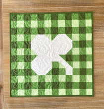 Load image into Gallery viewer, Gingham Shamrock Mini Quilt Kit