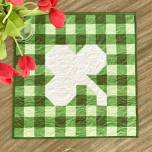 Load image into Gallery viewer, Gingham Shamrock Mini Quilt Kit