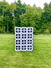 Load image into Gallery viewer, Tulip Twist Black and White Modern Quilt Kit by Sewcial Stitch 4 size options