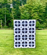 Load image into Gallery viewer, Tulip Twist Black and White Modern Quilt Kit by Sewcial Stitch 4 size options