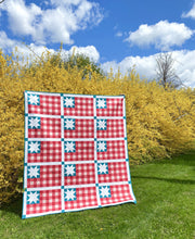 Load image into Gallery viewer, Plaid Flag Quilt Pattern by Mandi Persell of Sewcial Stitch-PAPER PATTERN