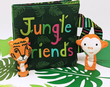 Load image into Gallery viewer, Jungle Paradise Jungle Animal Fabric Book Panel by Stacy Iest Hsu for Moda Fabrics