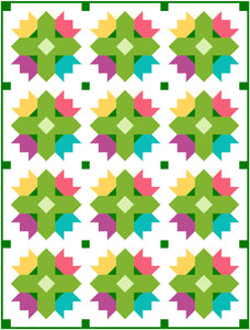 Tulip Twist Quilt Kit by Sewcial Stitch 4 size options
