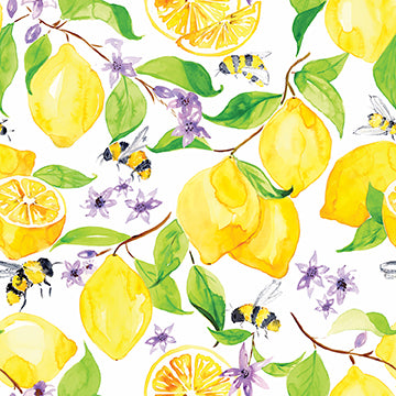 Sweet and Sour Lemon Fabric by Elena Fay for Paintbrush Studios