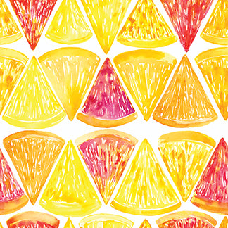 Sweet and Sour Grapefruit Slices Fabric by Elena Fay for Paintbrush Studios