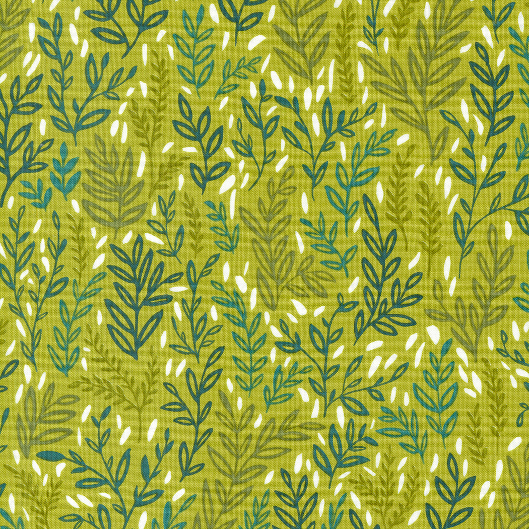 Willow Green Leaf Fabric by 1 Canoe 2 for Moda Fabrics