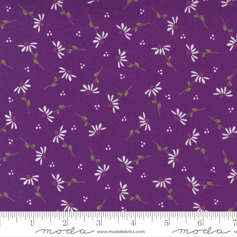 Sincerely Yours Dainty Daisy Purple Fabric by Sherri and Chelsi for Moda