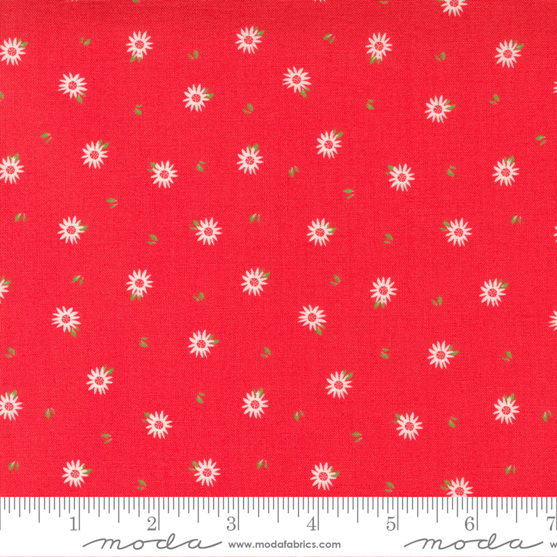 Sincerely Yours Ditsy Flower Geranium Fabric by Sherri and Chelsi for Moda