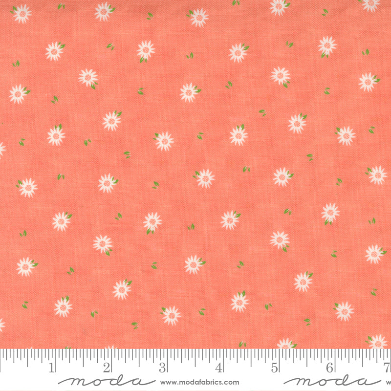 Sincerely Yours Ditsy Flower Coral Fabric by Sherri and Chelsi for Moda