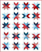 Load image into Gallery viewer, Patriotic Beaming Throw Quilt Kit-Pattern by Emily Tindall of Homemade Emily Jane