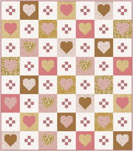 Load image into Gallery viewer, Cozy Checkered Hearts Quilt Kit Emily Dennis 3 Size Options