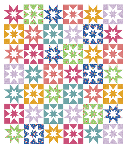 Shimmer Sky Bright Quilt Kit Small and Large Throw Options