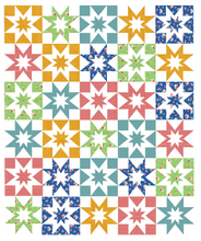 Load image into Gallery viewer, Shimmer Sky Bright Quilt Kit Small and Large Throw Options