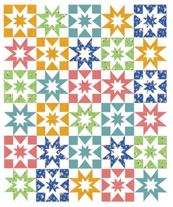 Shimmer Sky Bright Quilt Kit Small and Large Throw Options