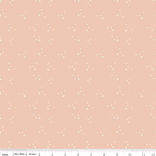 Blush N Butterscotch Blush Pink Sparkles Fabric by Simple Simon and Co For Riley Blake Designs