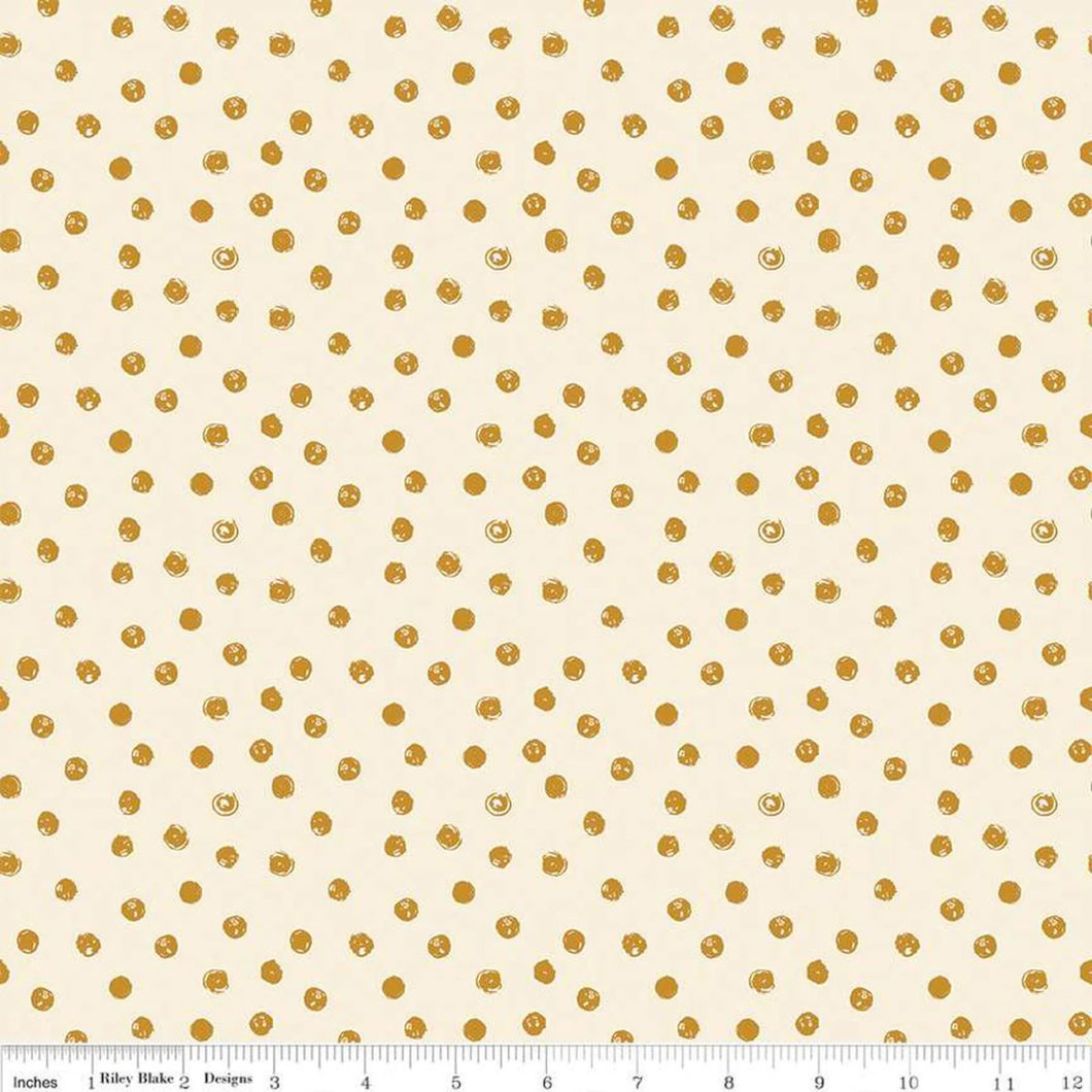 Blush N Butterscotch Dots Low Volume Fabric by Simple Simon and Co For Riley Blake Designs