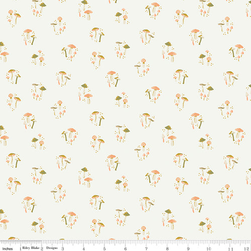 Wildwood Wander Cream Mushroom Fabric by Riley Blake Designs