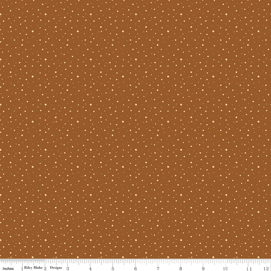 The Old Garden Brown Dot Fabric by Riley Blake Designs