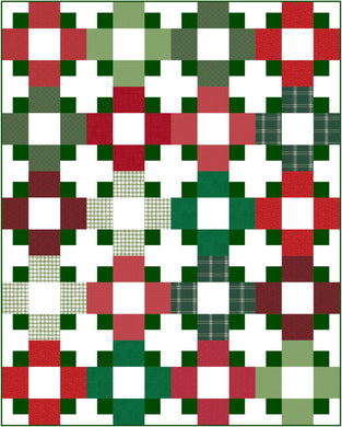 Christmas Hopscotch Quilt Kit-Throw Size