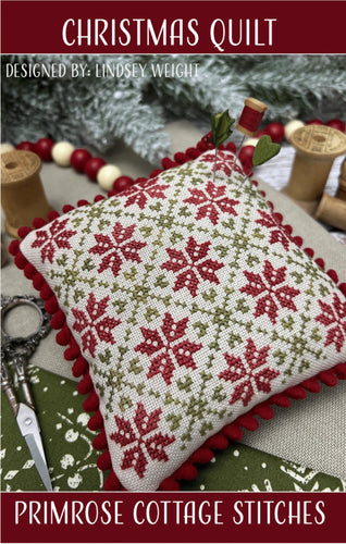 Christmas Quilt Cross Stitch Pattern by Lindsey Weight of Primrose Cottage Stitches