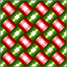 Load image into Gallery viewer, Christmas Slanted Star Quilt Kit by Sewcial Stitch 4 size options Red and Green