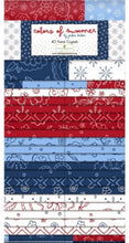 Load image into Gallery viewer, Colors of Summer Patriotic 40 Karat Crystal Jelly Roll 2.5&quot; Fabric Strips by Jackie Decker for Wilmington Prints