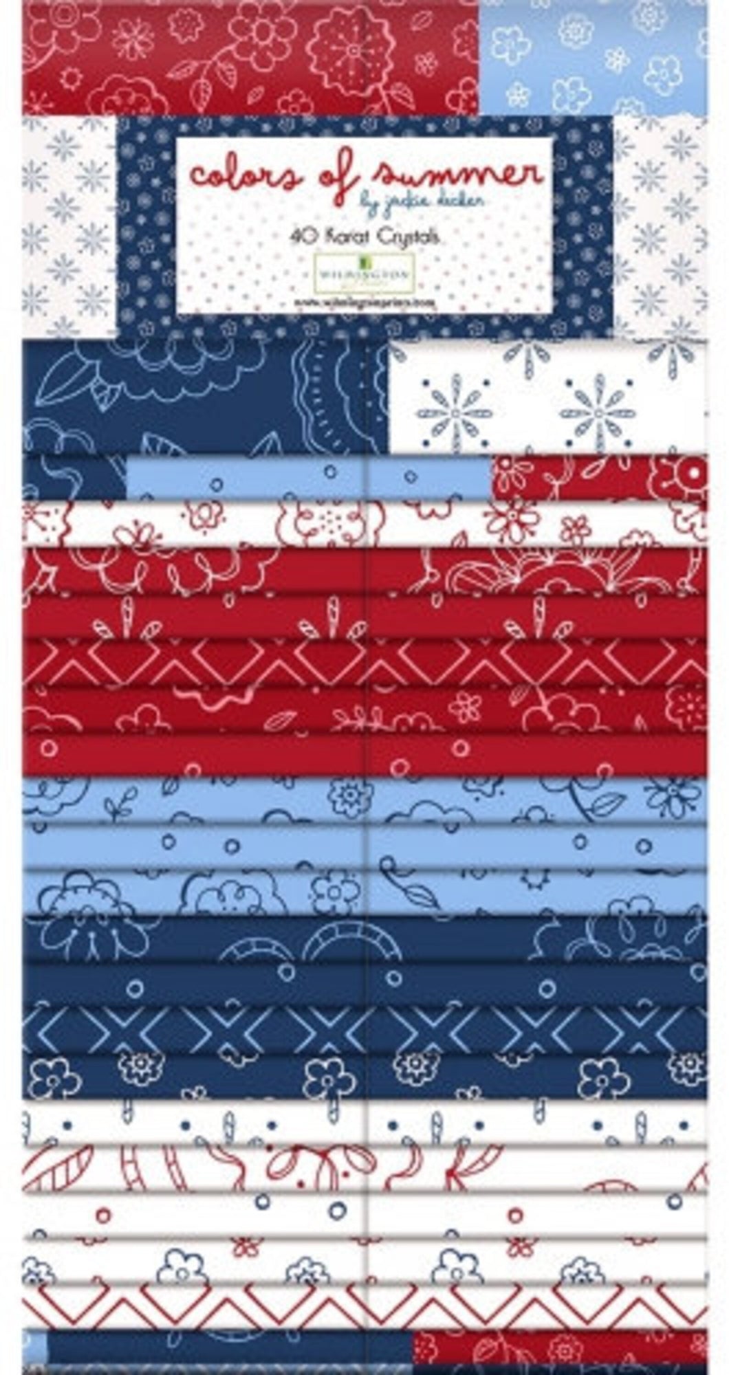 Colors of Summer Patriotic 40 Karat Crystal Jelly Roll 2.5