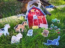 Load image into Gallery viewer, Country Life Felt Barn and Farm Animal Panel by Jennifer Long for Riley Blake Designs