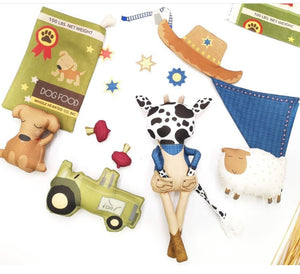 Country Life Boris the Cow Doll Panel by Jennifer Long for Riley Blake Designs